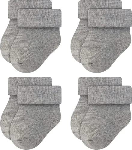 Vista 17 de RATIVE Baby Socks Soft Terry Turn Cuff For Newborns (0-6 Months)