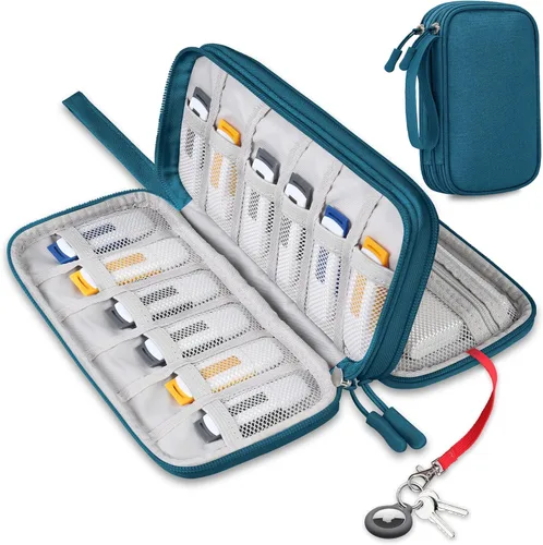 Vista 15 de Lacdo Estuche para unidad flash USB, organizador portátil de accesorios electrónicos para SanDisk/SamData/Samsung, memoria, USB, USB, USB, USB, USB