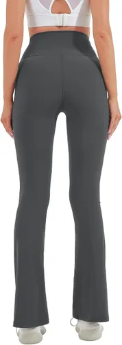 Vista 72 de HEGALY Pantalones de yoga acampanados para mujer, leggings cruzados, suaves, de cintura alta, pantalones casuales de entrenamiento con corte de bota