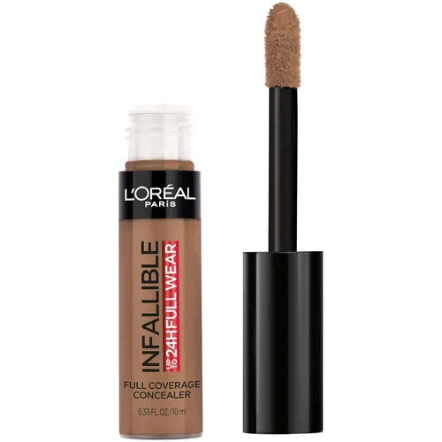 Vista 24 de L'Oreal Paris Makeup Infalible Full Wear Corrector mate impermeable, cobertura completa, tono de piel claro (Porcelain), 0.33 fl oz 320 PORCELANA