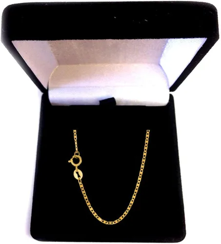 Vista 5 de JewelStop - Cadena de oro amarillo macizo de 10 quilates (0.067in), color amarillo