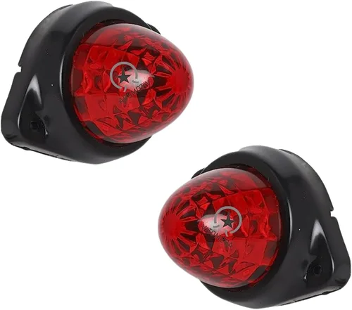Vista 19 de Paquete de 10 luces LED para semirremolques para semirremolques, 12 V, impermeable, luces de pollo ámbar para semircamiones, carga carga, luces