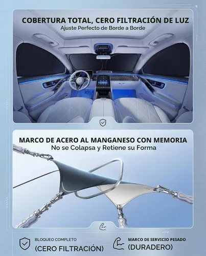 Vista 5 de Parasol para parabrisas delantero, protector de visera, accesorios para automóvil