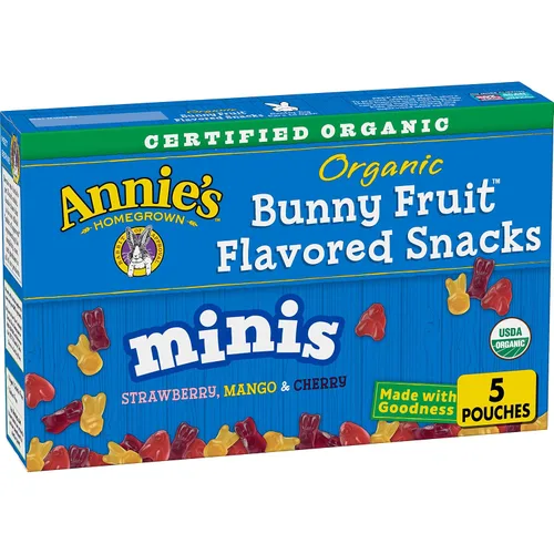 Vista 16 de Bocadillos Orgánicos Building Blocks de Annie's con Sabor a Fruta, Sabores de Frutas Variados, Sin Gluten, 10 Bolsas, 7 oz Formas de bloques