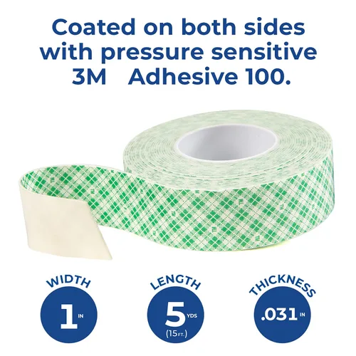 Vista 3 de 3M Cinta de espuma de uretano de doble capa 4032 adhesivo duradero de doble cara (1 pulgada x 5 yardas) Cinta de espuma de uretano de doble capa