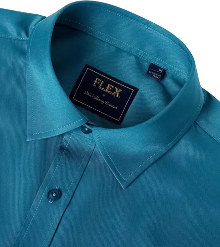 Vista 3 de J.VER Men's Dress Shirts Solid Long Sleeve Stretch Wrinkle-Free Formal Shirt Business Casual Button Down Shirts