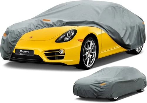 Vista 8 de Kayme Funda de Coche de Servicio Pesado Impermeable para Todo Tipo de Clima, Ajuste Personalizado para Tesla Model S, Cubierta Exterior Completa