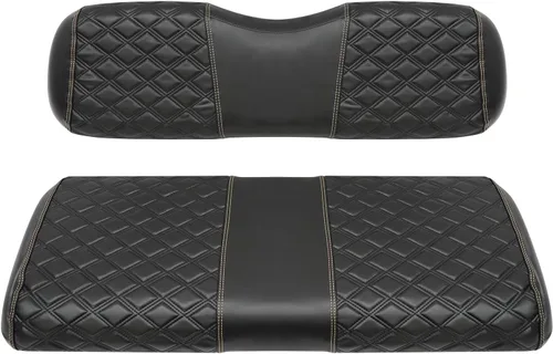 Vista 18 de Fundas de asiento delantero para carrito de golf para Yamaha Drive 2007-2016/Drive 2 2017+ Cojín de asiento universal OEM delantero, fundas de Negro