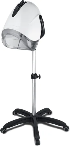 Vista 10 de Secador de pelo profesional con capucha de 1000 W, secador de pelo con tapa y ruedas, la temperatura y el tiempo son ajustables, adecuado para salón