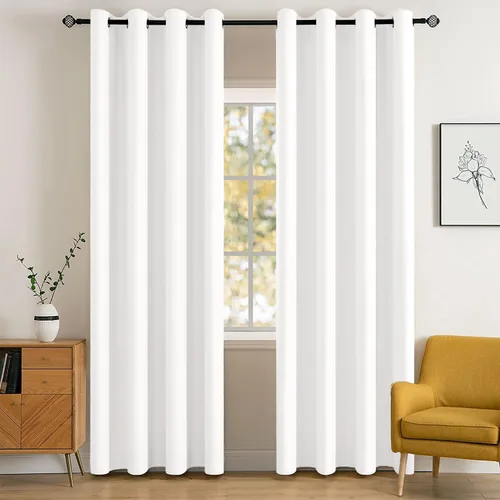 Vista 59 de MIULEE Cortinas opacas para dormitorio o sala de estar, juego de 2 paneles de cortina para ventana con aislamiento térmico y bloqueo de luz