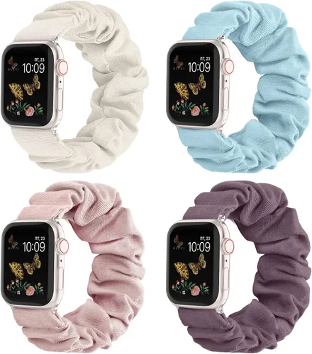 Vista 19 de Recoppa - Correa elástica compatible con Apple Watch de 1.49, 1.61, 1.65, 1.57, 1.73 y 1.77 pulgadas, con bonito estampado, banda elástica
