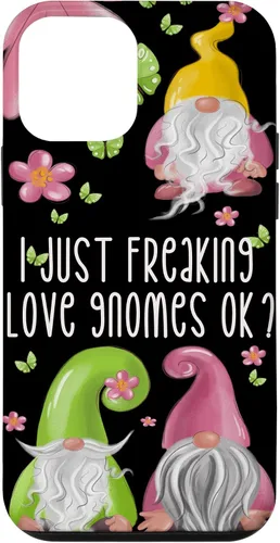 Vista 16 de Funda de gnomo floral de primavera para mujeres y niñas, lindo diseño de gnomos de verano para iPhone 17