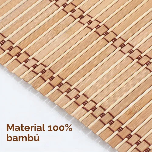 Vista 4 de LUCKUP Persianas romanas de bambú sin cordones, persianas enrollables para ventanas de interior, filtro de luz, protección UV, persianas de bambú