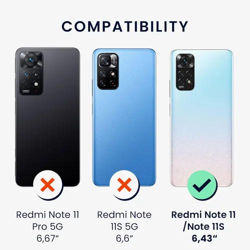 Vista 6 de kwmobile Funda compatible con Xiaomi Redmi Note 11 / Note 11S - Funda protectora de silicona TPU suave y delgada - Malva