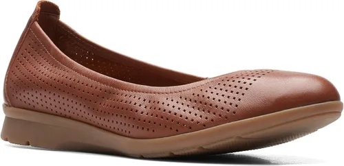 Vista 5 de Clarks Jenette Ease para mujer, Bronceado Cuero