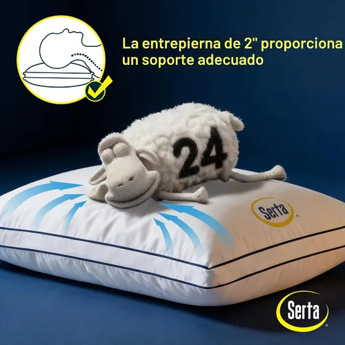 Vista 5 de Serta Juego de 2 almohadas de cama tamaño Queen/estándar, soporte suave