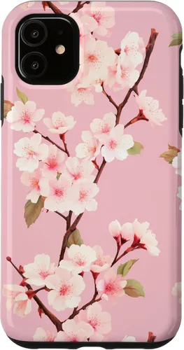 Vista 8 de Japanese Cherry Blossom Floral Flower Pattern Pastel Pink Case for iPhone 17