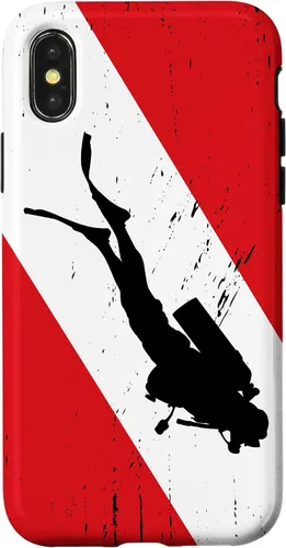 Vista 5 de Funda de buceo para iPhone 17, regalos de buceo, diseño vintage de buceo