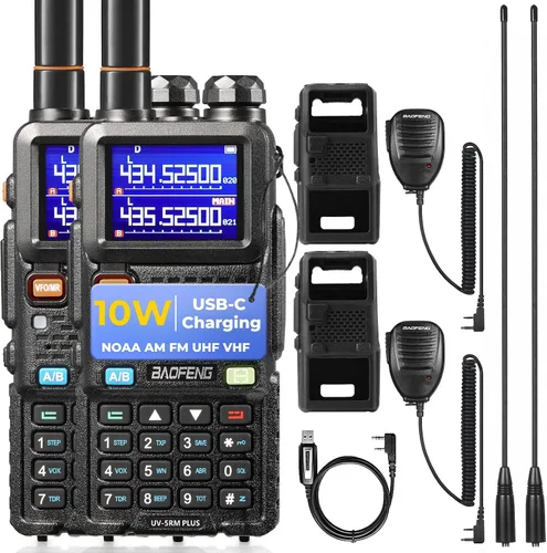 Vista 10 de BAOFENG UV-5RM Plus Ham Radio, 10W Long Range Dual Band Two Way Radio