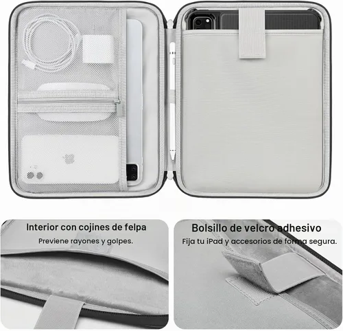 Vista 3 de Lacdo Funda de transporte para tablet iPad A16 de 11 pulgadas, iPad Air M4 M3 M2 de 11 pulgadas, iPad Pro M5 M4, iPad de 10.9 pulgadas, iPad de 10.2