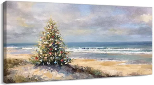 Vista 9 de GUTTATY Lienzo decorativo para pared, cuadros del océano, pintura de arte costero para decoración de pared de sala de estar, póster de mar, arte
