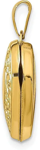 Vista 2 de 14k Yellow Gold Scroll Heart Photo Pendant Charm Locket Chain Necklace That Holds Pictures Fine Jewelry For Women Gifts For Her