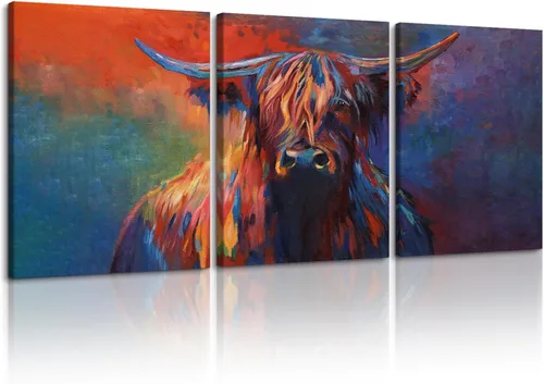Vista 63 de 3 piezas modernas de lienzo de león de animales salvajes, pinturas de retratos de familia de leones, decoración de pared, obras de arte de sala
