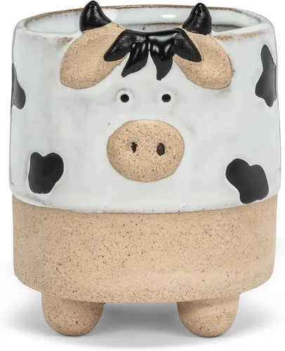 Vista 23 de Abbott Collection - Maceta de gres con gato en patas - Grande (12.7 cm de alto) Gres, gris, 5 "H