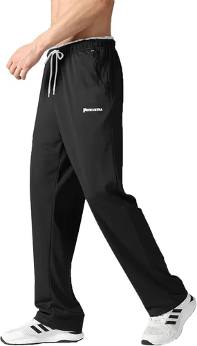 Vista 44 de Pantalones deportivos para hombre con bolsillos con cremallera, pantalones deportivos ligeros, pantalones de entrenamiento holgados atléticos