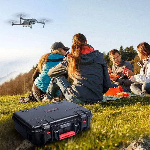 Vista 7 de Smatree Funda de transporte impermeable de 17.6L compatible con DJI Mavic 2 Pro/DJI Mavic 2 Zoom Fly More Combo con control remoto