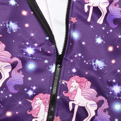 Vista 4 de Sudadera con capucha, cremallera y bolsillos, para niñas, diseño personalizable