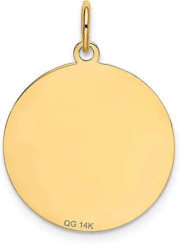 Vista 4 de IceCarats Colgante de oro amarillo de 14 quilates con dije de disco chihuahua