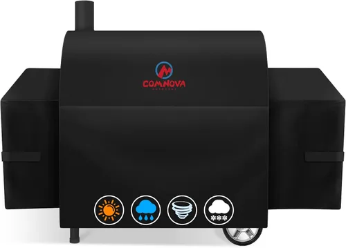 Vista 22 de Comnova Cubierta de Parrilla para Char Griller de 3 Quemadores de Combustible Dual – Cubierta de Ahumador 600D para Char Griller, Cubierta