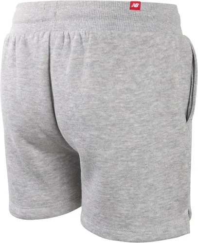 Vista 6 de New Balance Conjunto de pantalones cortos para niña, camiseta de manga corta de 2 piezas y pantalones cortos de rizo francés (7-16), Gris jaspeado