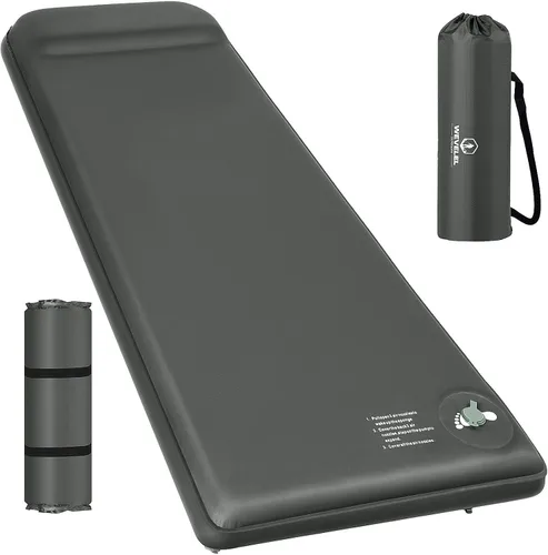 Vista 8 de Wevelel Memory Sleeping Pad, 3.1" Ultra-Thick Foam Sleeping Mats for Camping, Easy Inflate&Deflate,9.5 R-Value Insulated Camping Mattress Pad with