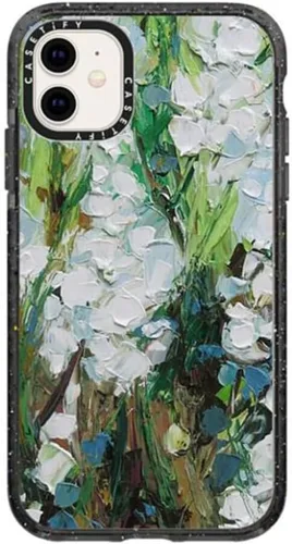 Vista 16 de Funda Impact de CASETiFY para iPhone 11 - Tiempo A Solas de Esther Kim - Negro Claro