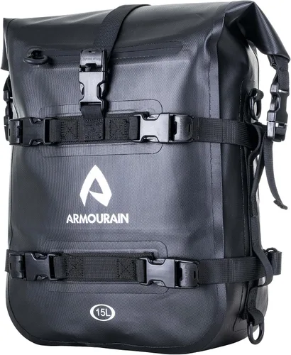 Vista 16 de Bolsa Impermeable para Parachoques de Motocicleta 6L Bolsa de Barra Antichoque de Motor con Correa para el Hombro Bolsa de Marco Lateral
