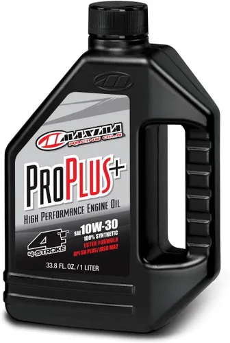 Vista 4 de Maxima Racing Oils 30-01901-3PK Pro Plus+ 10w30 - Aceite sintético para motor de motocicleta, botella de 1 litro, paquete de 3