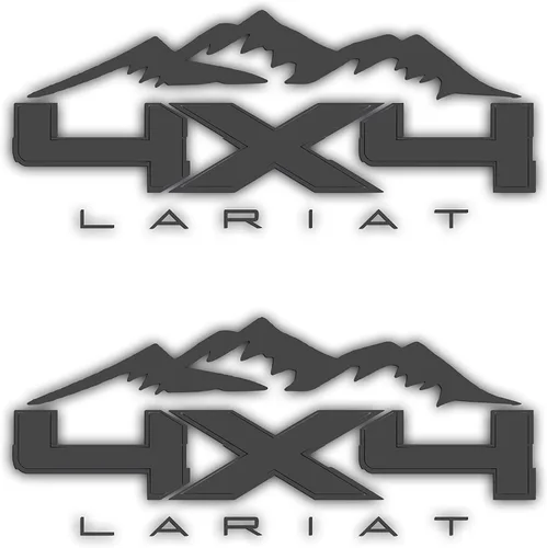 Vista 8 de 4X4 Mountain Bedside Vinyl Decal for Ford Lariat Trucks Blue