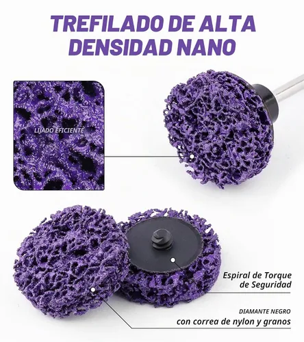 Vista 3 de Paquete de 11 discos de cambio rápido de 2 pulgadas para tiras de taladro, limpia, rueda de eliminación de óxido