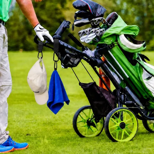 Vista 5 de Woho Paquete de 2 accesorios para carrito de golf, ganchos de mosquetón