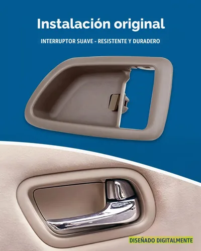 Vista 3 de LUJUNTEC Manijas interiores de puerta de repuesto para Toyota Avalon Beige (2 unidades)