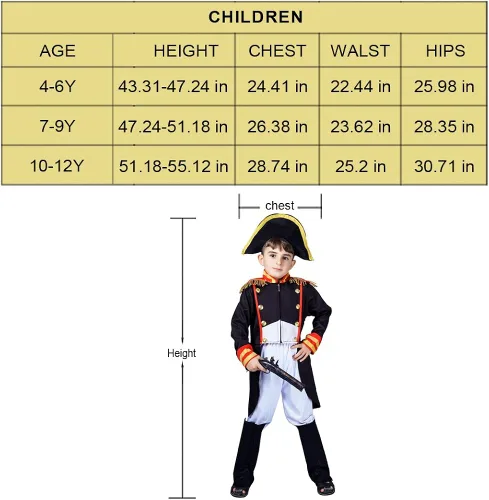 Vista 4 de flatwhite Chlidren - Trajes de Napoleón para niño