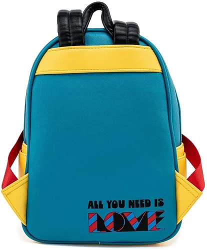 Vista 5 de Loungefly The Beatles Yellow Submarine - Bolso de hombro con correa doble para mujer, Multi, Moda