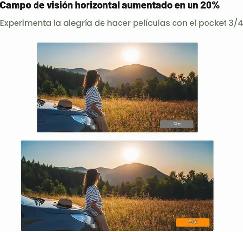 Vista 4 de K&F CONCEPT 1.2X Anamorphic Lens Compatible with DJI Osmo Pocket 4/3