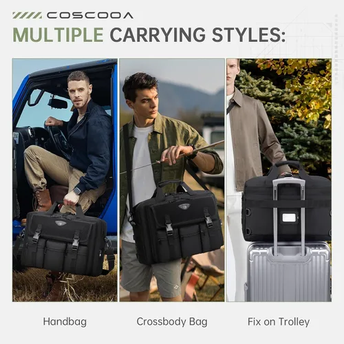 Vista 2 de Stypos Bolsa de mensajero táctico, maletín táctico de 15.6/17.3 pulgadas para hombre, bolso militar para portátil, bolsa de hombro mensajero