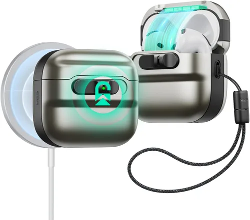 Vista 14 de ESR Funda para AirPods Pro (2023/2022/2019, 2ª/1ª generación), compatible con Airpods Pro 2 (cable USB-C/Lightning), listo para MagSafe, bloqueo