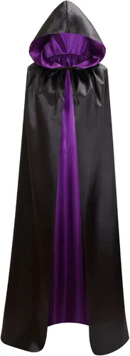 Vista 5 de Makroyl Capa reversible unisex con capucha para Navidad, Halloween, fiesta, vampiros, disfraces de cosplay
