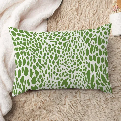 Vista 39 de ArogGeld Funda de cojín lumbar con estampado de leopardo y guepardo negro, funda de almohada para sofá, con manchas de animales marrones y negros