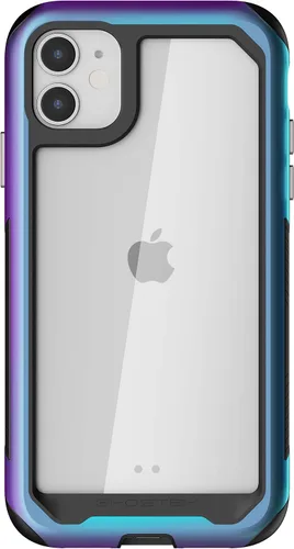 Vista 242 de Ghostek Atomic - Funda delgada para Galaxy Z Flip 4, parte trasera de aramida con parachoques de aluminio rojo, funda protectora de doble capa a